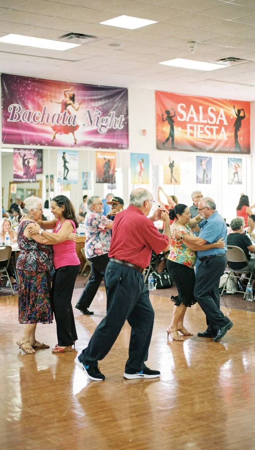 Bachata dance event promoting social engagement benefits