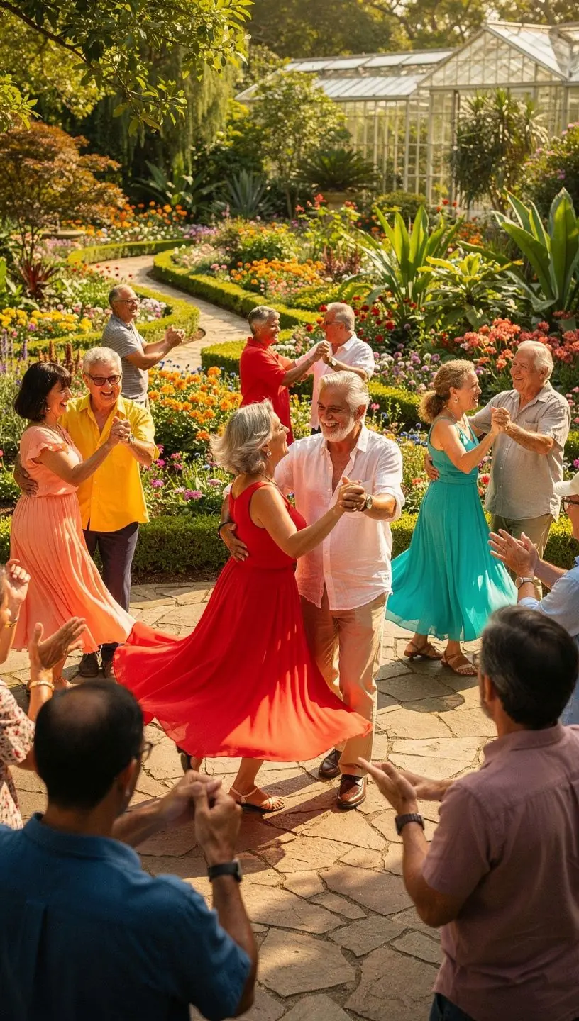 Dancers connecting through movement for mental wellness